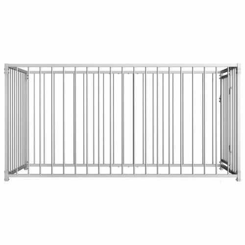 Perrera con paredes de acero color Plateado thumbnail