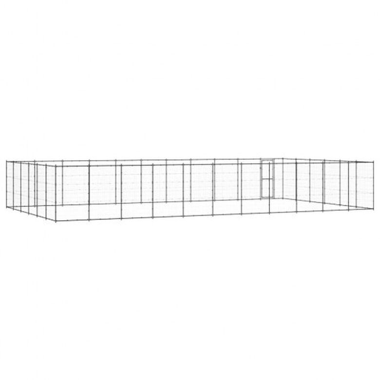 Vidaxl perrera con sistema de seguridad de cierre negro para perros thumbnail