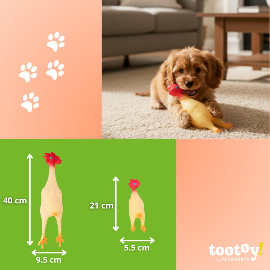 Tootoy! Juguete Pollo Mordedor con Sonido para perros, , large Imagen numero 5