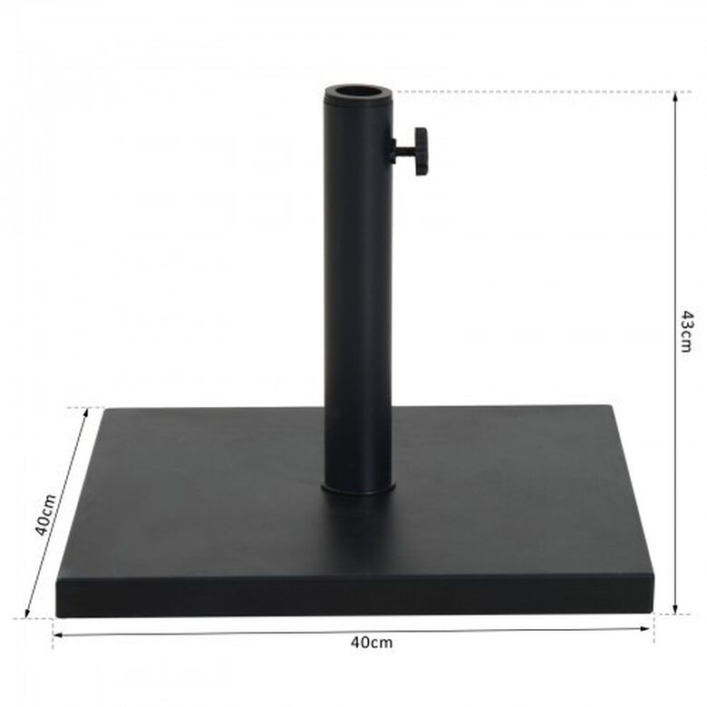 Soporte de Sombrilla ajustable Outsunny color Negro thumbnail