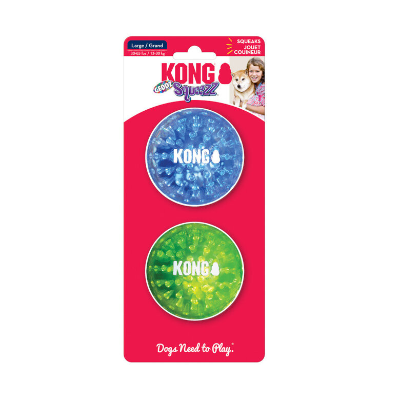 Kong Squeezz Geodz Pelota con Sonido para perros, , large image number null