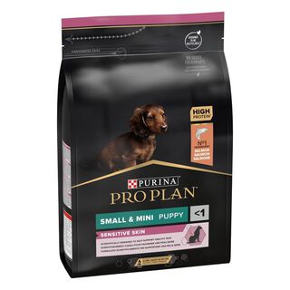 Pro Plan Puppy Small y Mini Salmón pienso para Perros Piel