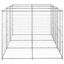 Vidaxl perrera con puertas de bisagra plateado para perros, , large indicador imagen numero 12