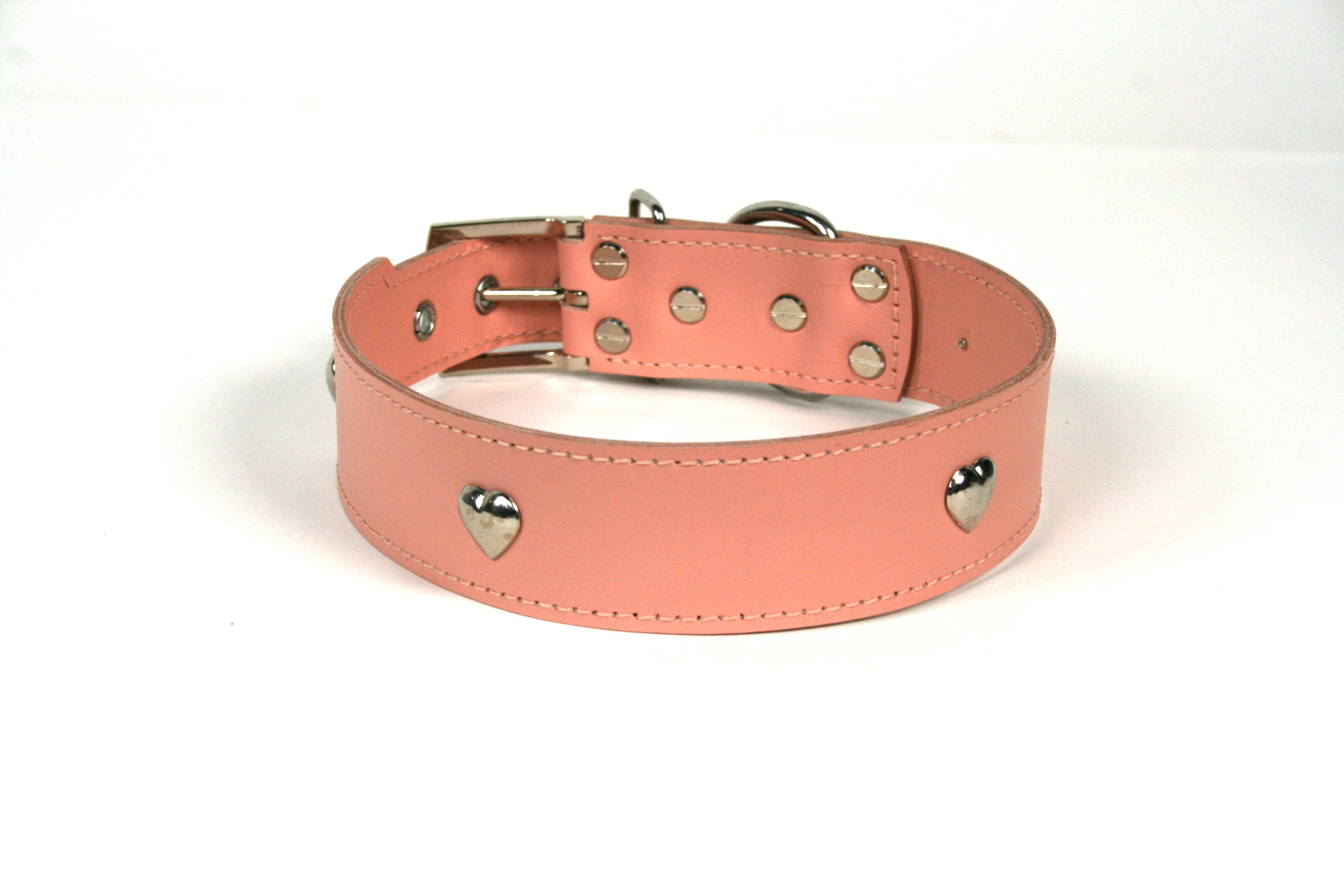COLLAR DE PIEL ROSA CON  CORAZON, , large Imagen numero 2