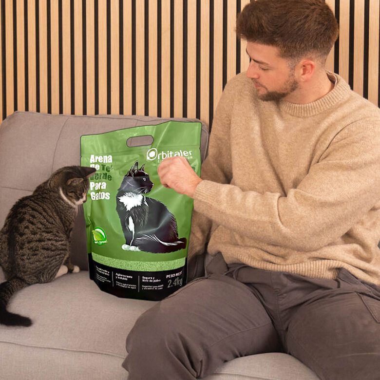 Yupiter® MoonDust 2400 Green Tea arena aglomerante de té verde para gatos thumbnail