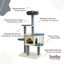 Leeby Cloud Collection torre rascador multiplataforma con cama nido para gatos, , large indicador imagen numero 3