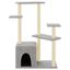 vidaXL Rascador para gatos con postes de sisal gris claro 107,5 cm, , large indicador imagen numero 2