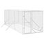 vidaXL Perrera de exterior acero galvanizado plateado 4x4x2 m, , large indicador imagen numero 49