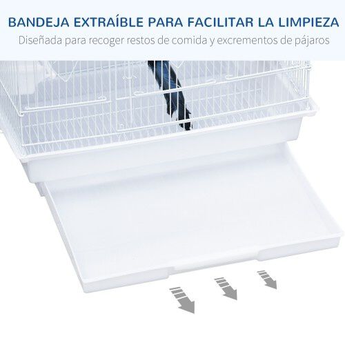 Jaula para pájaros de metal color Blanco thumbnail