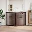 vidaXL Puerta para perros plegable 2 paneles madera álamo marrón 160cm, , large indicador imagen numero 3