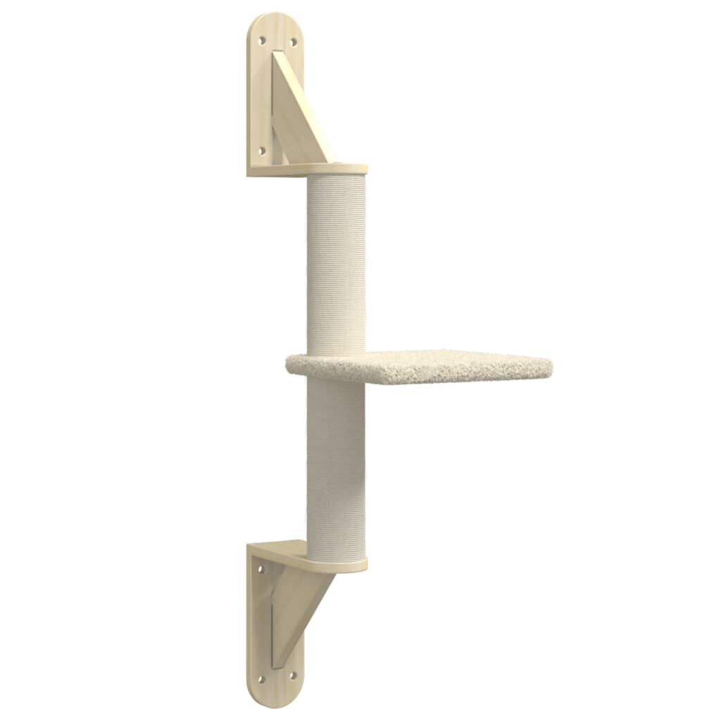 vidaXL &Aacute;rbol rascador para gatos de pared crema 85,5 cm, , large Imagen numero 1