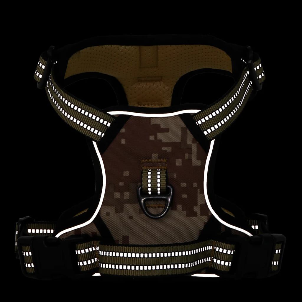 vidaXL Arn&eacute;s para perros con correa y collar ajustable marr&oacute;n XL, , large Imagen numero 8