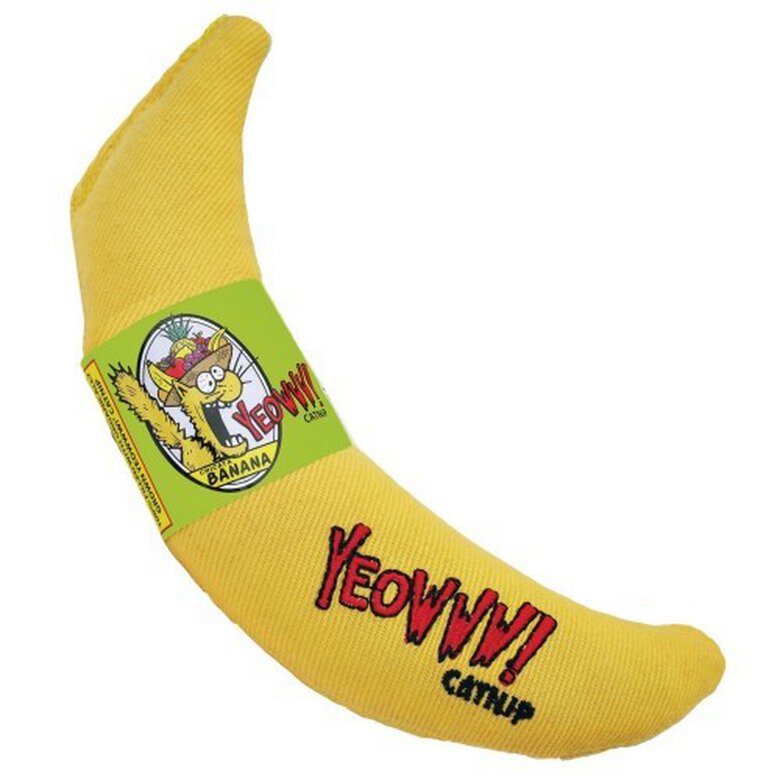 Plátano de juguete con hierba gatera color Amarillo, , large image number null