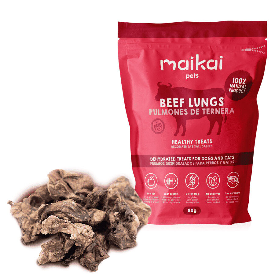 MAIKAI Pulmones Deshidratados - Chuches y Snacks para Perros thumbnail