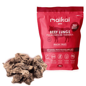 MAIKAI Pulmones Deshidratados - Chuches y Snacks para Perros