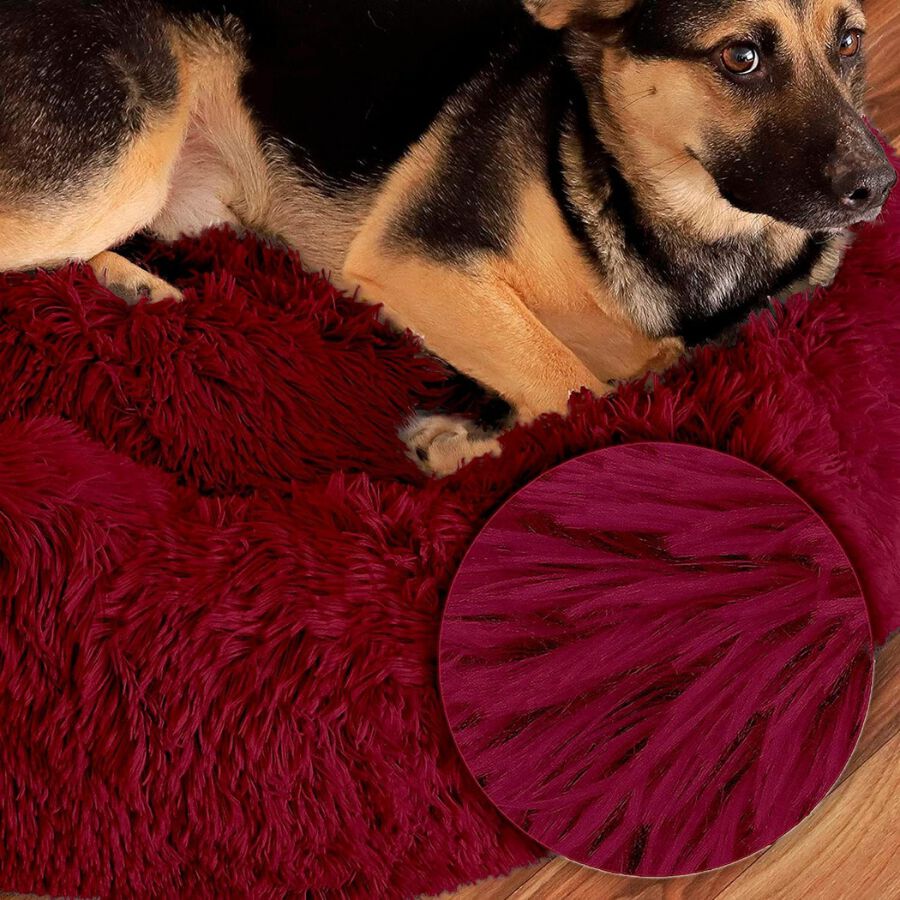 EL &Aacute;TICO PETS Cama Perro Mediano y Peque&ntilde;o. Cama para Perros. Cojin Resistente y Lavable. Cama de Pelo Largo para Gatos y Otras Mascotas Medianas, 70 x 70 CM, , large Imagen numero 3