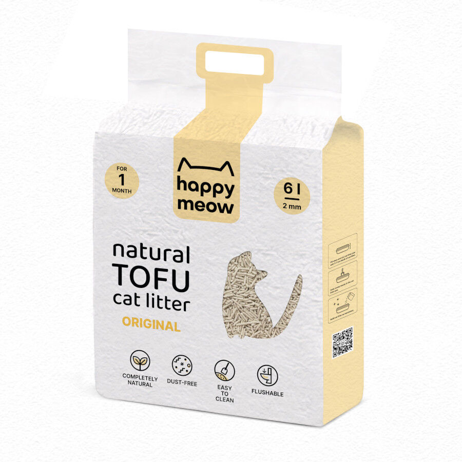 6 L Happy Meow Natural Tofu Aglomerantre Original para gatos, , large Imagen numero 2