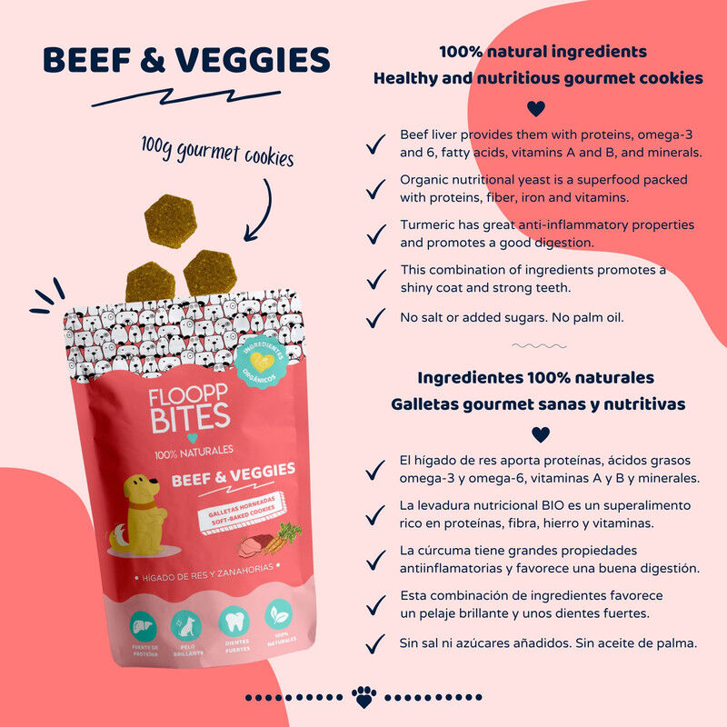 Floopp Bites Snacks Saludables perros | Galletas Crujientes y Bocaditos Masticables, , large Imagen numero 4