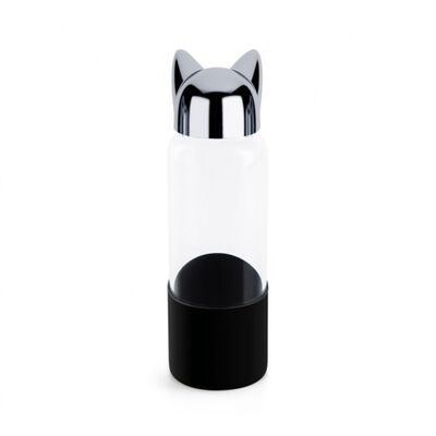Botella Cat de viaje con forma de gato color Negro