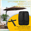 Outsunny Base de Sombrilla con 2 Ruedas Rellenable de Agua 60 kg Arena 68 kg o Mixto 75 kg Soporte de Parasol para Base Cruzada para Jardín Patio Terraza 80x60x17 cm Negro, , large indicador imagen numero 4