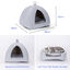 Nobleza Cama para Gato Perro, Cama Gato Cueva Mediano Lavable con Cojín Extraíble, Casas para Gato Perros 38x38x33cm, Gris, , large indicador imagen numero 2