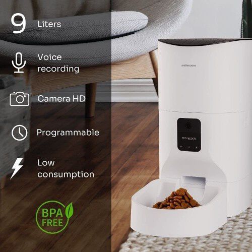 Mellerware petto comedero automático blanco para mascotas thumbnail