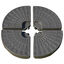 Outsunny Base para Sombrilla en 4 Partes Rellenable de Arena y Agua Desmontable para Jardín Patio al Aire Libre 100x100x10,5 cm Café, , large indicador imagen numero 1