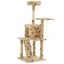 Rascador de sisal con poste para gatos color Beige Huellas, , large indicador imagen numero 4