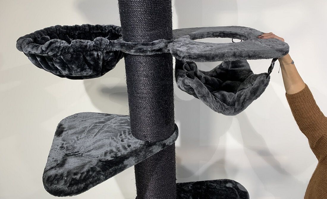 Rascador Maine Coon Tower Crown para gatos color Negro, , large Imagen numero 5