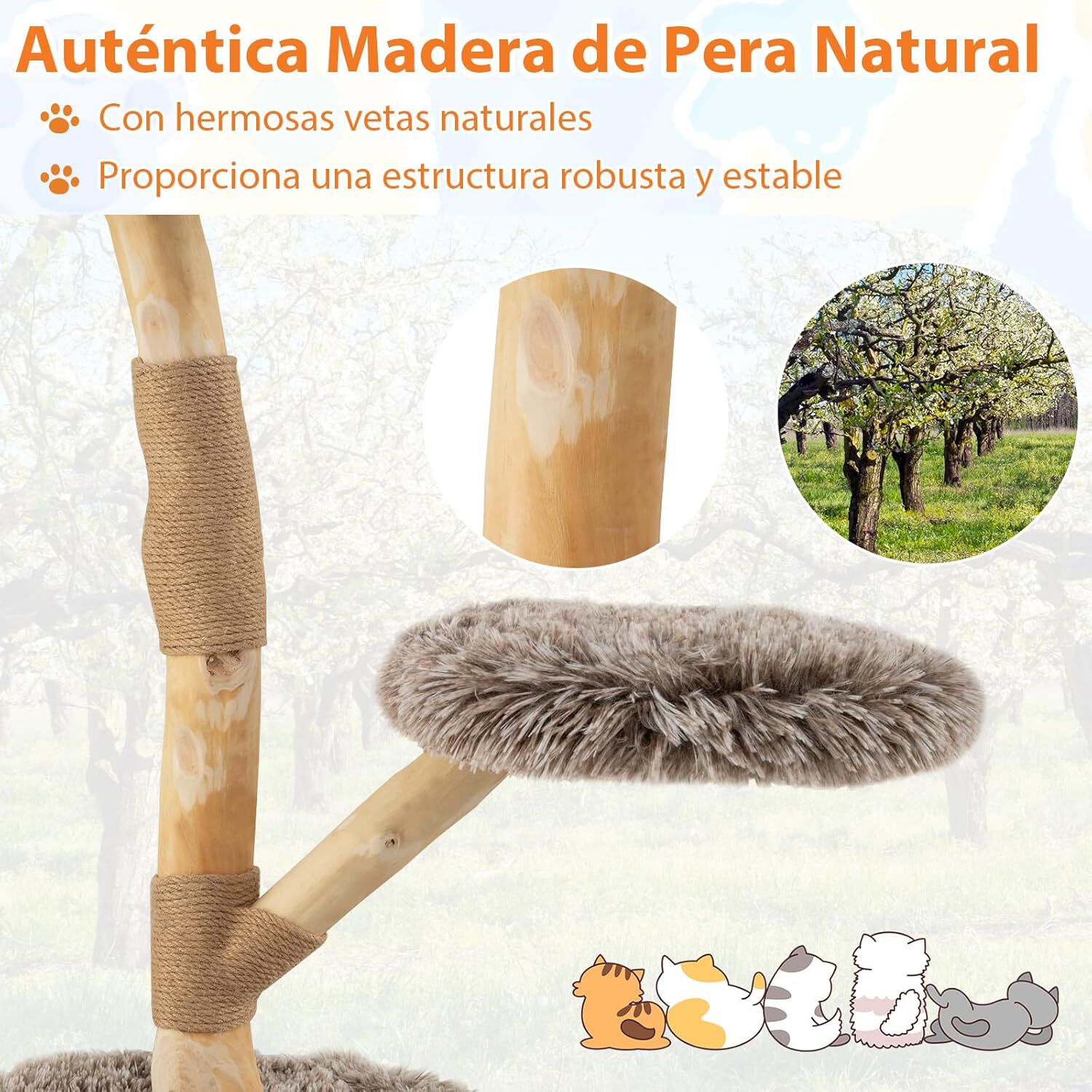 COSTWAY &Aacute;rbol Rascado para Gatos de 90cm, Torre Rascador con Plataformas, Cuerda de Yute y Postes de Sisal, Torre de Escalada para Gatos en Interior de Madera para Descansar, Jugar y Afilar, Gris, , large Imagen numero 3