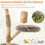 COSTWAY Árbol Rascado para Gatos de 90cm, Torre Rascador con Plataformas, Cuerda de Yute y Postes de Sisal, Torre de Escalada para Gatos en Interior de Madera para Descansar, Jugar y Afilar, Gris, , large indicador imagen numero 3