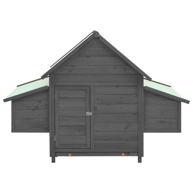 Vidaxl gallinero exterior color gris thumbnail