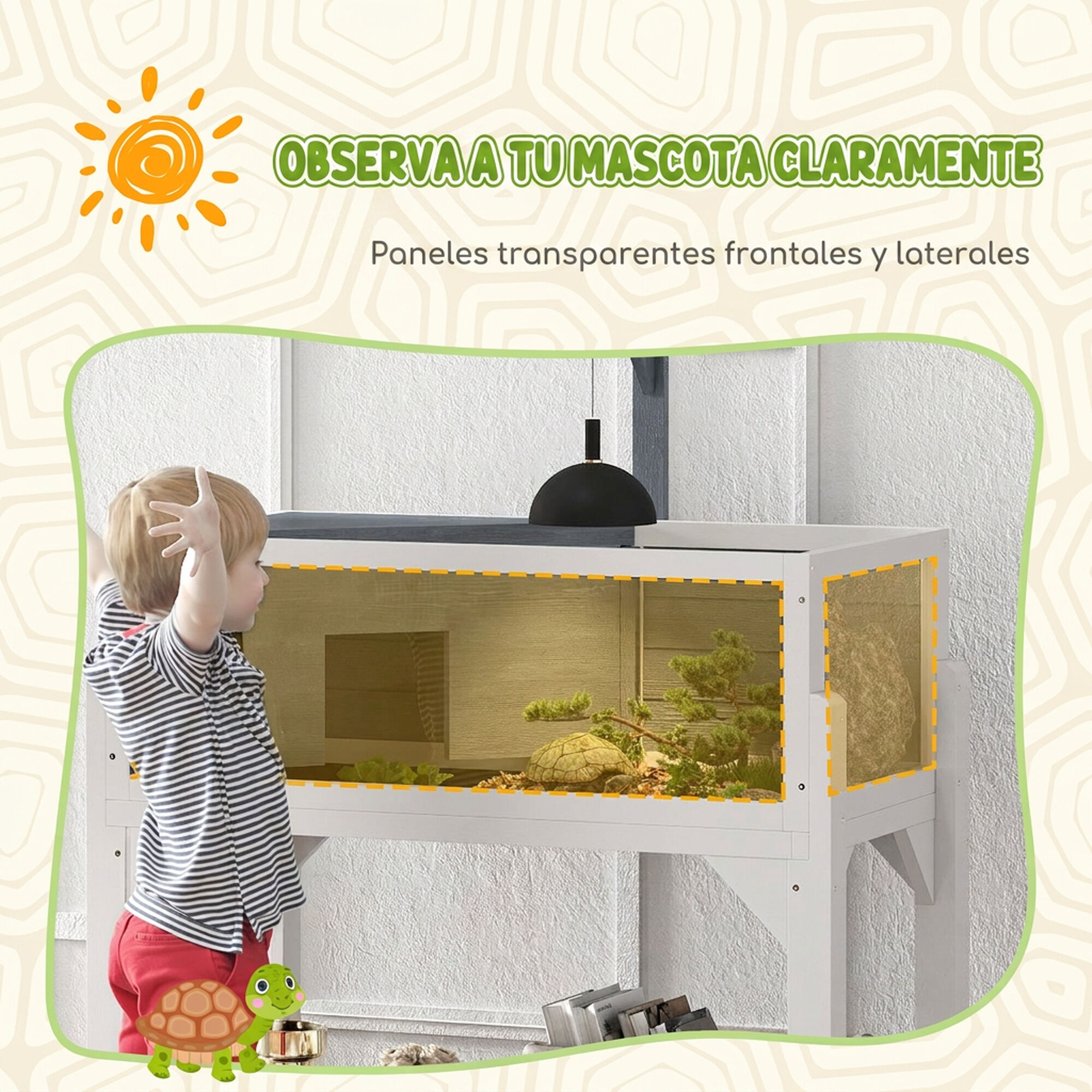 PawHut Casa de Tortuga Gris, , large Imagen numero 5