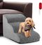 COSTWAY Rampa para Perros de 3 Niveles de Espuma, Pelda&ntilde;os para Perros Antideslizantes con Esponja de Alta Densidad, Huellas de Silicona, Escalera Suave para Perros Peque&ntilde;os y Mayores (Gris), , large indicador imagen numero 1