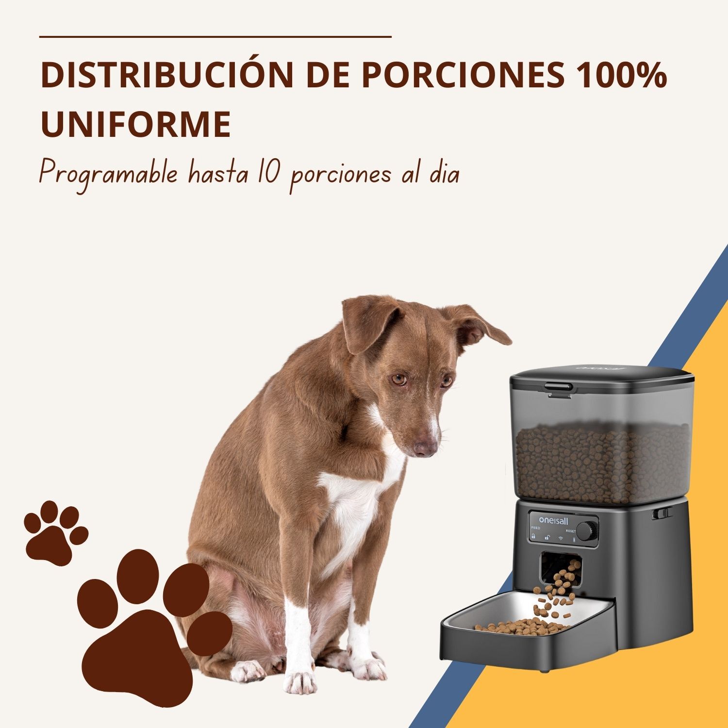 Comedero autom&aacute;tico para mascotas Oneisall - PFD-001 - Comederos para mascotas - Negro - Dispensador de comida para perros y gatos, , large Imagen numero 5