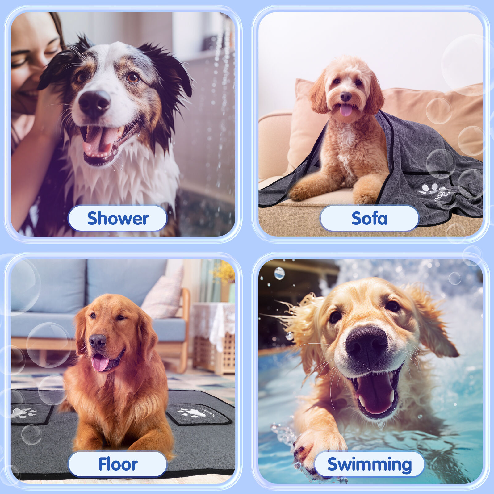 Nobleza Toalla de Secado Gris para perros thumbnail