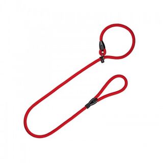 Arppe correa con collar de adiestramiento de nylon redondo rojo para perros