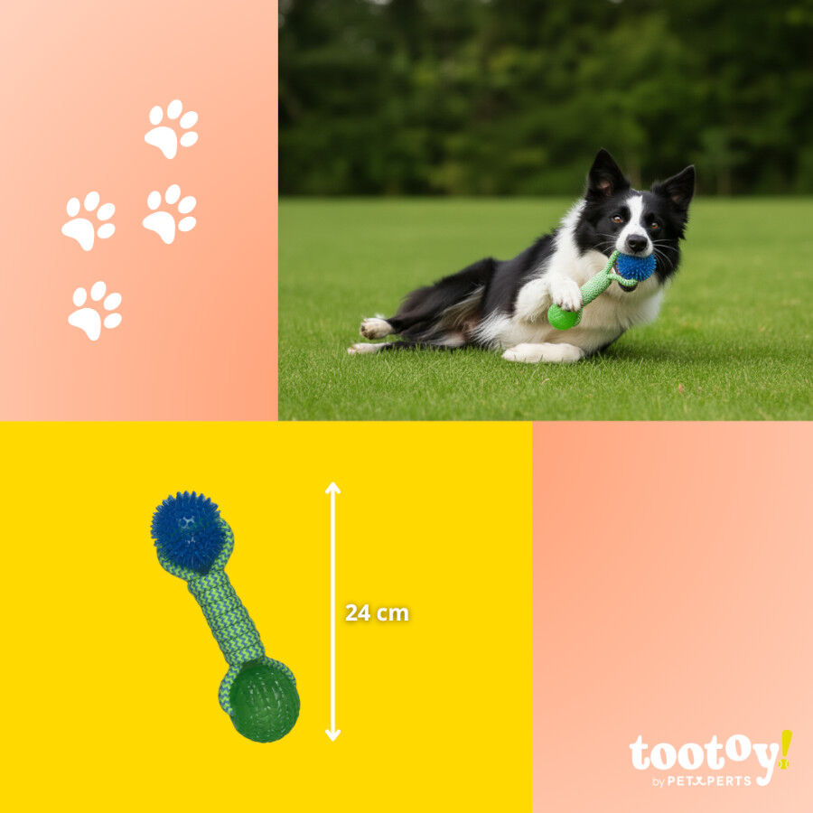 Tootoy! Mordedor de Cuerda con Pelotas de Goma para perros, , large Imagen numero 4