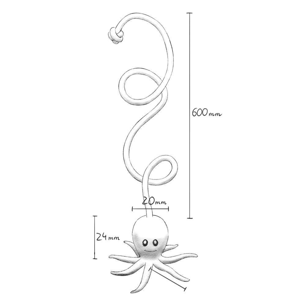 Juguete pulpo para gato de lana natural Siphon, , large Imagen numero 5