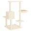 vidaXL Rascador para gatos con postes de sisal color crema 95 cm, , large indicador imagen numero 4
