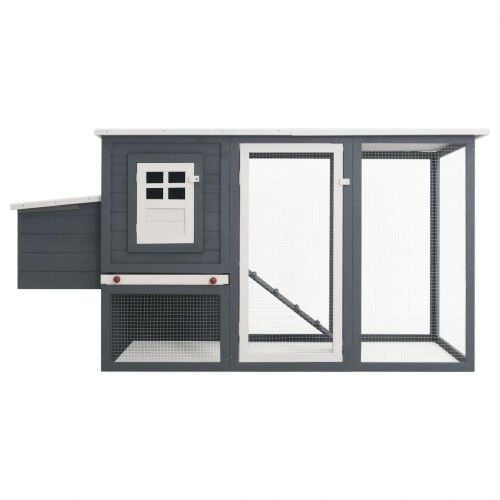 Gallinero de exterior con caja nido para gallinas color Gris thumbnail