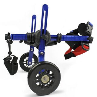 Ortocanis Silla de Ruedas Autoajustable Azul para perros