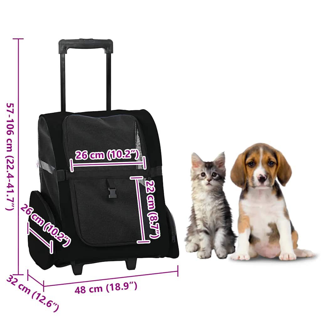 vidaXL Carro Plegable para Mascotas Multiusos Transport&iacute;n Jaula de Gatos Perros, , large Imagen numero 4
