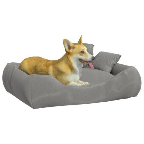 Vidaxl cama rectangular acolchada gris claro para mascotas, , large Imagen numero 8