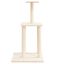 vidaXL Rascador para gatos con postes de sisal color crema 85,5 cm, , large indicador imagen numero 2