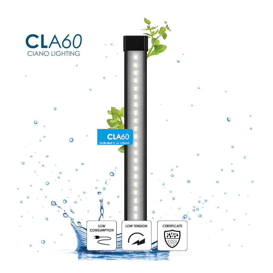 Ciano Aqua Led 60 Negro acuario con luz led, filtro y calentador, , large Imagen numero 8