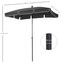 Outsunny Sombrilla de Jardín de Aluminio 198x130x245 cm Parasol de Jardín Rectangular con Función de Inclinación para Terraza Patio Exterior Gris, , large indicador imagen numero 3