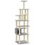 Vidaxl rascador árbol con casa gris para gatos, , large indicador imagen numero 1