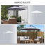 Outsunny Toldo de Sombrilla Gris, , large indicador imagen numero 4