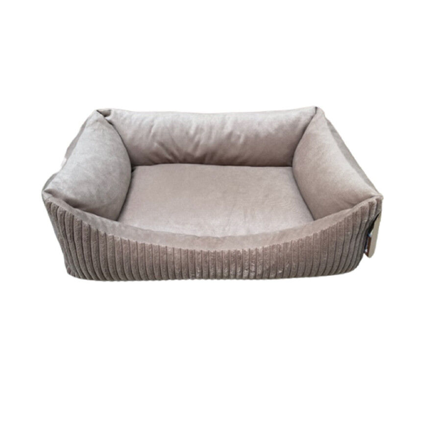 Cama para perros de terciopelo beige, , large Imagen numero 1